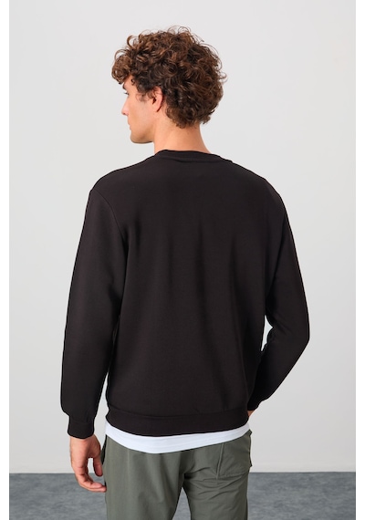 Air Jones Tommy Life Omar Siyah Şardonlu Erkek Sweatshirt - 88137 Siyah