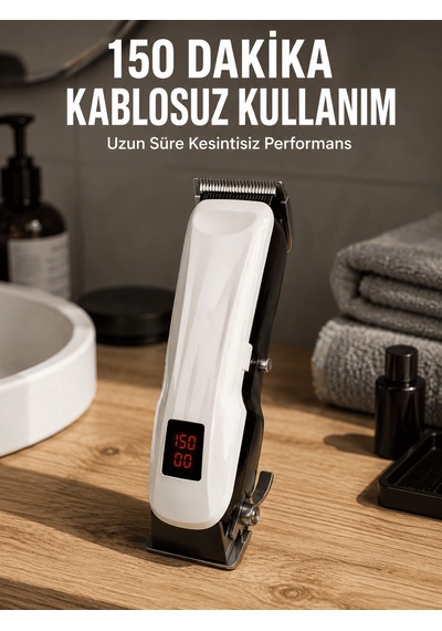 Yeni Nesil Tıraş Makinesi Uzun Şarjlı Paslanmaz Çelik Bıçaklı Yen