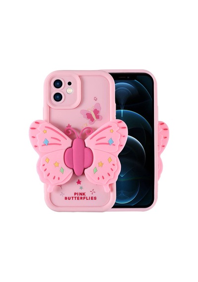 Zore Apple Uyumlu iPhone 12 Kılıf Kamera Korumalı Figür Tasarımlı Kapya Kapak-pembe Açık Pembe Açık