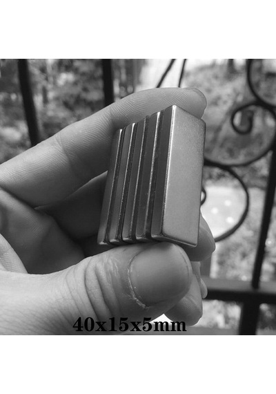 40x15x5 Mm Neodyum Dikdörtgen Süper Güçlü Mıknatıs-4 Adet