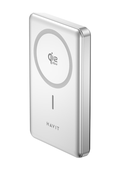 Havit Pb5203 Pro 10.000mah Qi2 Magsafe Powerbank - 25w Hızlı Şarj, Alüminyum Kasa Gri