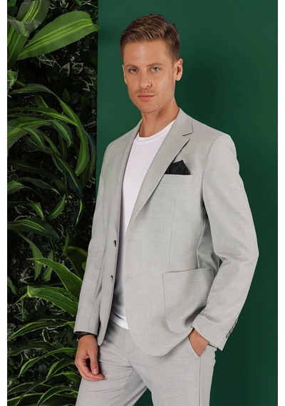 Efor C 643 Slim Fit Gri Spor Ceket Gri