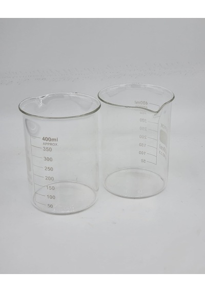Beher,Cam,Kısa form,DERECELİ BOROSİLİKAT -400 ML