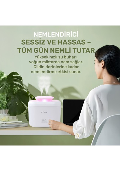 Npo İhome14 Rgb Renkli 3300ml Aromaterapi Difüzör Ultrasonik Hava Nemlendirici Buhar Makinesi&nbsp