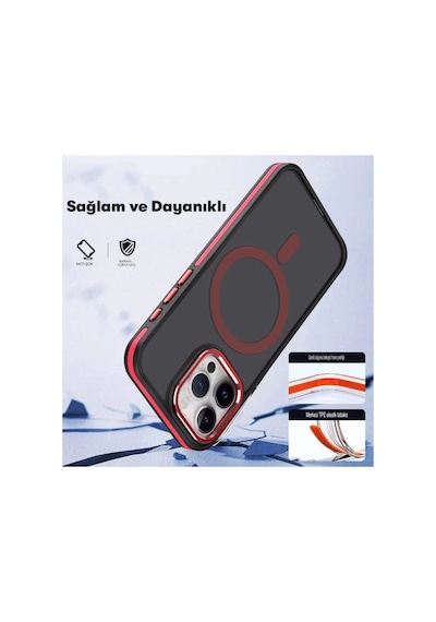 Joko Apple İphone 15 Pro Max Winner Magsafe Kapak - Siyah 0.2M-Çok Renkli