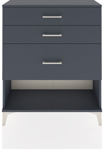 Arges Şifonyer 3 Çekmeceli 88x30x106 Antrasit-antrasit Antrasit