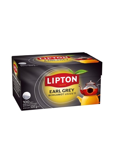 2 Adet Lipton Earl Grey Demlik Süzen Poşet Bergamot Aramolı Siyah Çay 100'lü