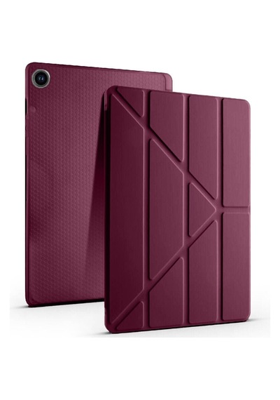 Samsung Galaxy Tab A9+ Plus / A11+ Plus Uyumlu Üçgen Standlı Uyandırma Fonksiyonlu Tablet Kılıfı Kapaklı Kılıf
