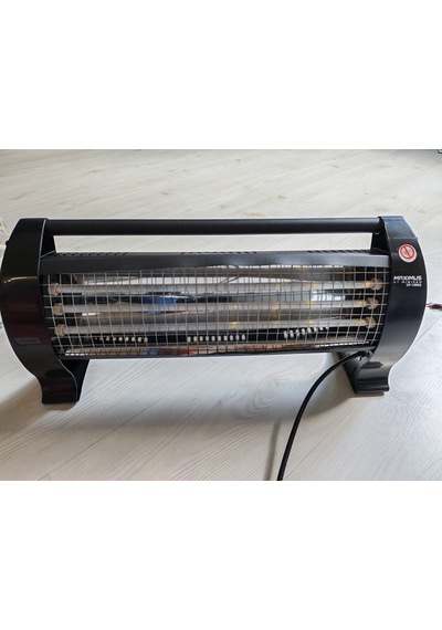 Minisan Dp 1200 Q 1200 W Elektrikli Soba 3 Kademeli Quartz Mini Isıtıcı Siyah