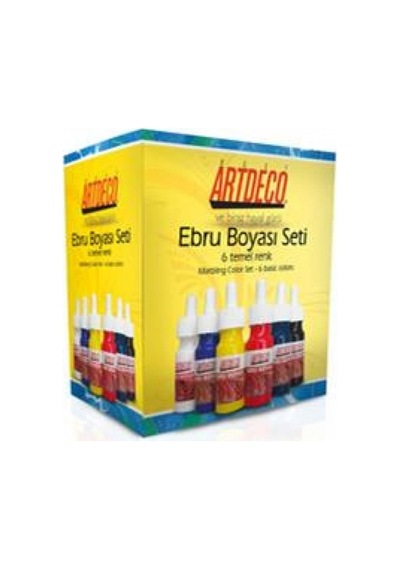 Artdeco Ebru Boya Seti 6 Temel Renk