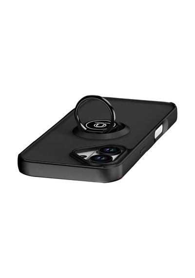 Sptmgldı Newface Apple Apple iPhone Uyumlu  17 Montreal Yüzüklü Silikon Kapak - Siyah
