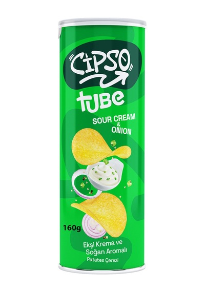 5 Adet Cipso Tube Ekşi Krema Ve Soğan Aromalı Cips 160 G