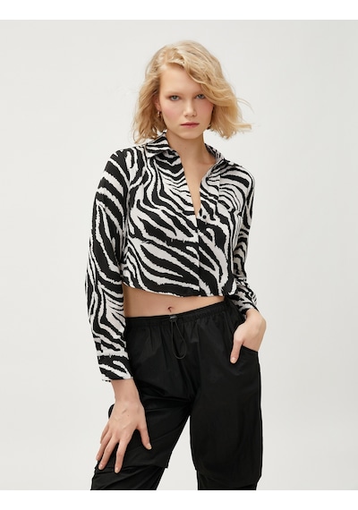 Koton Zebra Desenli Saten Crop Gömlek Uzun Kollu Siyah Desenli 3sak60187pw 3SAK60187PW9D9 Siyah Desenli Koton Zebra Desenli Saten Crop Gömlek Uzun Kollu Siyah Desenli 3sak60187pw 3SAK60187PW9D9 Siyah Desenli