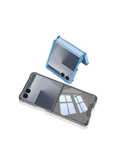 Subutu Galaxy Z Flip 7 Kılıf Zore Full Camlı Kıpta Kapak - Siyah Siyah