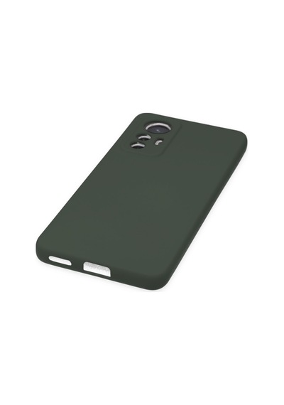Xiaomi Mi 12 Lite Uyumlu Kılıf Nano İçi Kadife Silikon - Koyu Yeşil