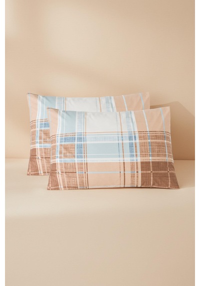 Mix & Match Milo %100 Pamuk 2 Li Yastık Kılıfı Seti 50x70cm Mavi