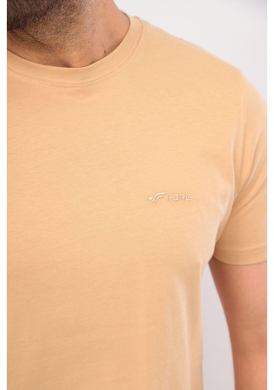 Fore Sport Erkek Bisiklet Yaka T-shirt Bej