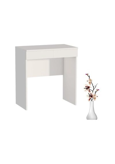 Dekorex Aynalı Makyaj Masası, 2 Çekmeceli, Beyaz, Mkj 101 70x42 Diğer
