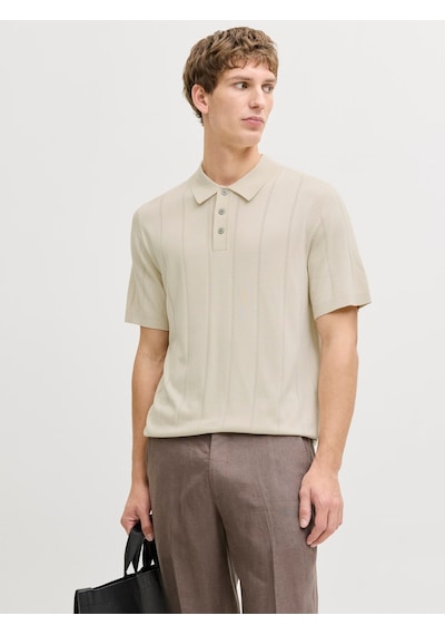 Jack & Jones William Strcuture Erkek Bej Polo Tişört 12291042-ans Krem