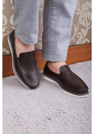 Ducavelli Vittoria Hakiki Deri Erkek Günlük Ayakkabı Loafer Ayakkabı