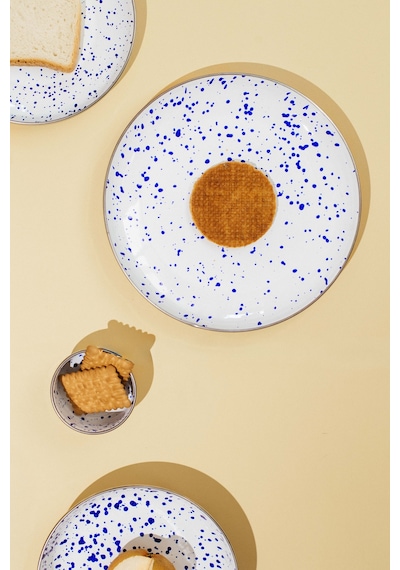 Emaylab Speckles Sunum Tabağı Dekoratif Tabak 26cm Cobalt