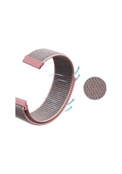 E2M Huawei Watch 20mm KRD-03 Hasır Vişne Kordon
