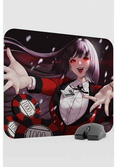Kakegurui Anime V1 - 48x40 Xl Gaming Kauçuk Kaymaz Taban Mouse Pad Fare Altlığı