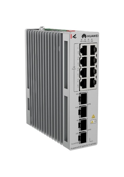 Huaweı Ekıt S210ı-8t4sx 8 Port 10/100/1000 2 X 2.5ge Sfp + 2 X 10g Sfp+ L2 Cloude Yönetilebilir Endustriyel Swıtch