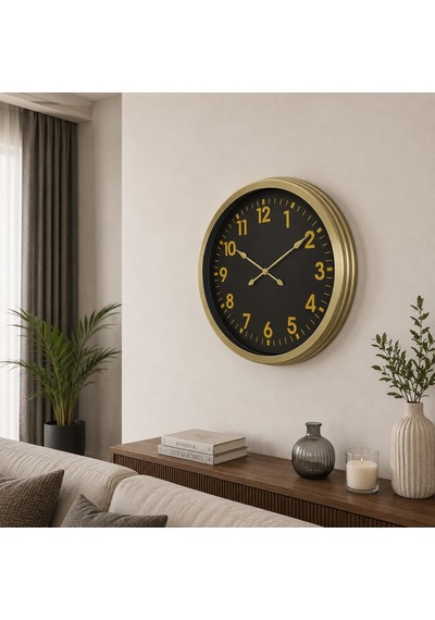 Vintage Klasik 60 X 60 Cm Metal Duvar Saati Diğer