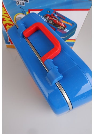X Dekomus Lisanslı Hotwheels Super Fast Collection 2 Katlı Paslanmaz Çelik Yemek Kabı Ve 500 Ml Matara Seti Altın
