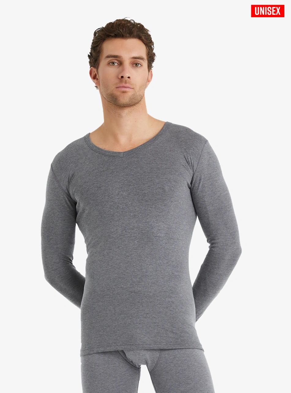 Blackspade Unisex Termal Tişört 2. Seviye 1257 - Gri Melanj