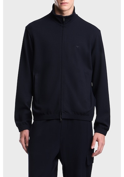 Emporio Armani Logolu Dik Yaka Tam Fermuarlı Sweat Erkek Sweat Em006320 Af27655 Ub118 Lacivert