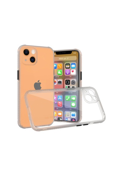 Gld-spt- Newface Apple Uyumlu iPhone 13 Mini Kılıf Miami Şeffaf Silikon - Şeffaf