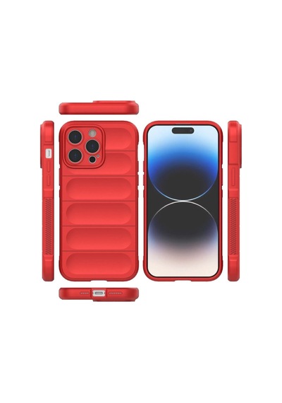 Apple İphone Uyumlu 16 Pro Max Kılıf Optimum Silikon - Kırmızı Çokrenkli