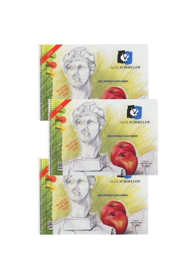 Spiralli Resim Eskiz-çizim Defter Seti 120 Gr 15 Yaprak 25x35 Cm 5 Adet