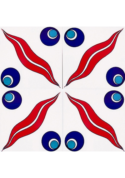 Armada Çini 20x20 Cm Sp 14 Kütahya Çinisi İznik Desenli Çini Karo