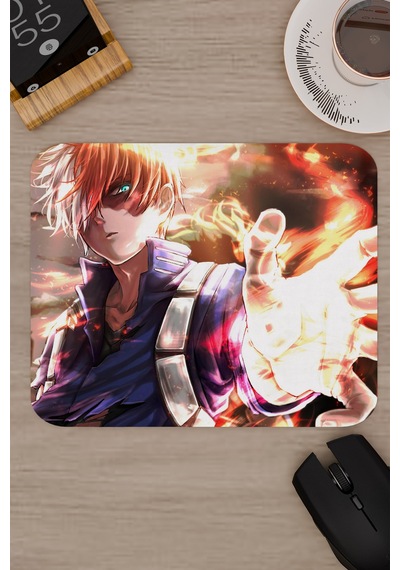 Shoto Todoroki Anime V2 - 22x18 Gaming Kauçuk Kaymaz Taban Mouse Pad Fare Altlığı