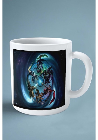 Starcraft Oyun Baskılı Kupa Bardak Çift Taraflı Kişiye Özel Model 2 Çok Renkli