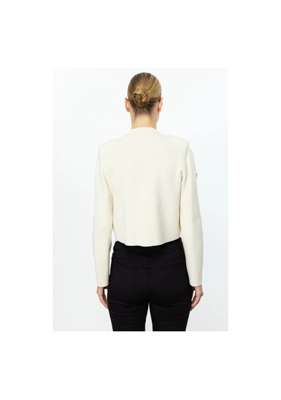 On Fashion Kadın Zımbalı Krem Hırka 59901 Krem