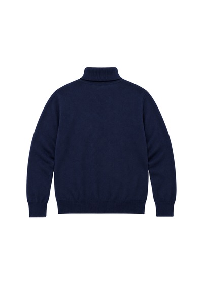 Battalmoda Erkek Büyük Beden Koyu İndigo Tam Balıkçı Pamuklu Kazak 3xl-4xl-5xl-6xl Koyu Indigo