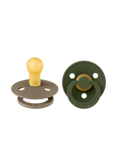 Bibs Kauçuk Emzik I Hunter Green & Dark Oak I 0-6 Ay Çok Renkli