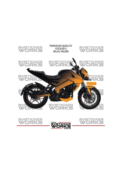 Bajaj Ns200 Kaplama Sticker Çift Renk Motor Kaplama Modeli Hazır Kit Yüksek Kalite 92829387