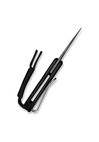 Civivi Purr Black & White G10 Handle Stonewashed Nitro-v Blade Kamp Çakı Siyah
