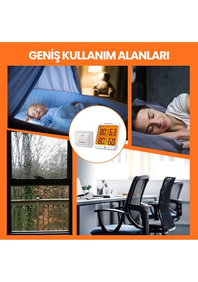 ThermoPro TP63C İç ve Dış Mekan (Sensörlü) Dijital Sıcaklık ve Nem Ölçer
