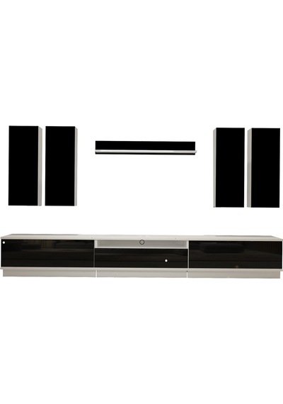 Decoraktiv Trendstyle 8ds Mdf Tv Ünitesi Tv Sehpası Beyaz - Siyah