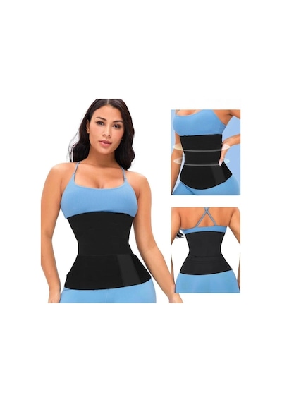 Multiflexpro Sıkılaştırıcı Bele Dolamalı Kum Saati Görüntüsü Siyah