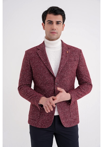 C 729 Ceket Comfort Bordo Bordo