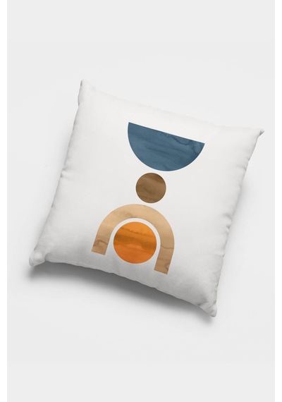Bej Modern Desenli Çift Taraf 4'lü Set Kırlent Kılıfı 4kr049