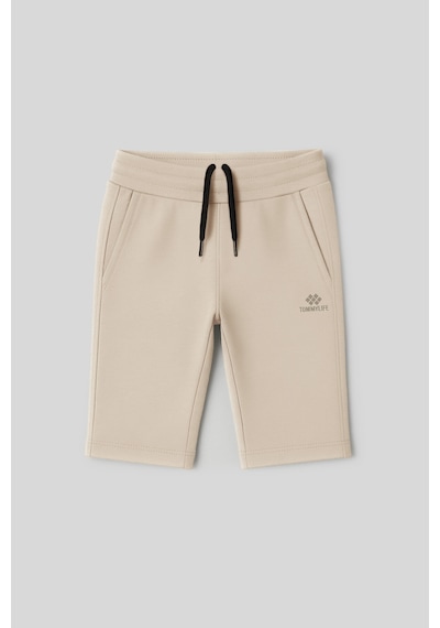 Tommylife Bej Standart Fit Basic Performans Erkek Çocuk Şort - 11303 Bej
