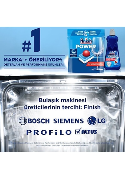 Finish Power Hepsi Bir Arada 100 Tablet Bulaşık Makinesi Deterjan